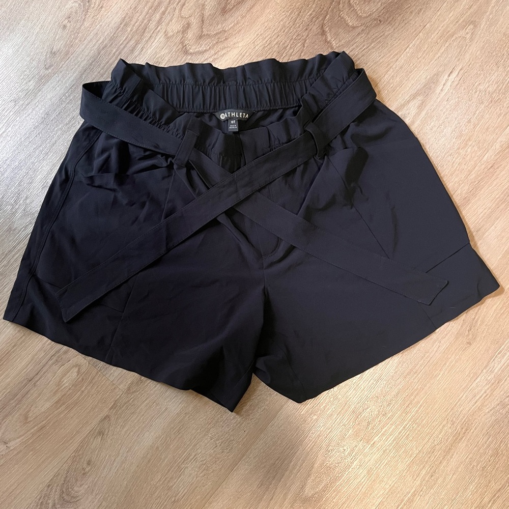 Athleta Black Athletic Shorts Lightweight Elastic Waist
